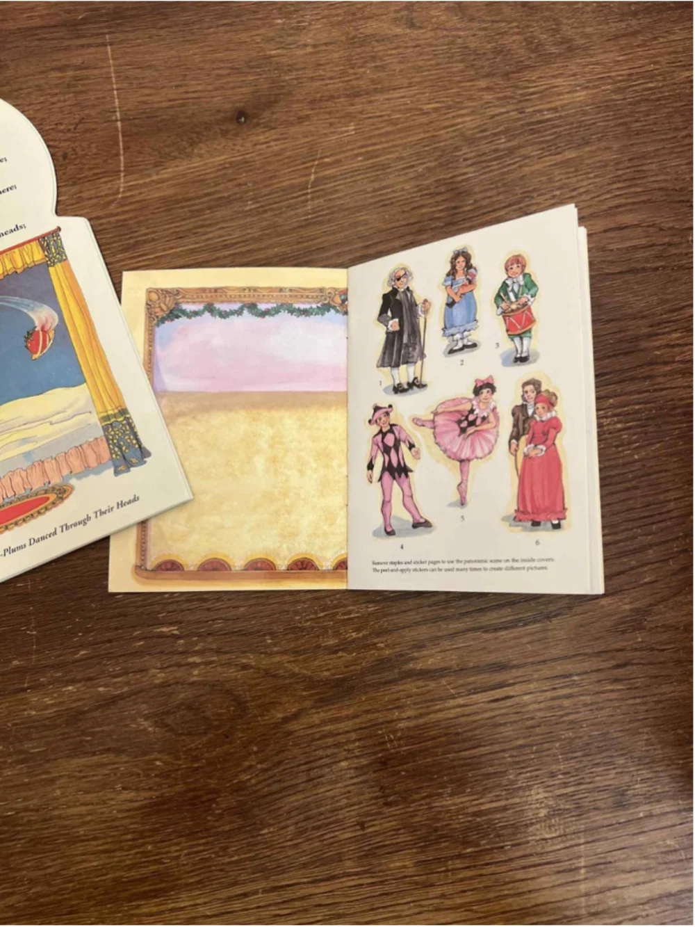 Vintage Holiday Book Lot Night Before Christmas & Nutcracker Sticker Book